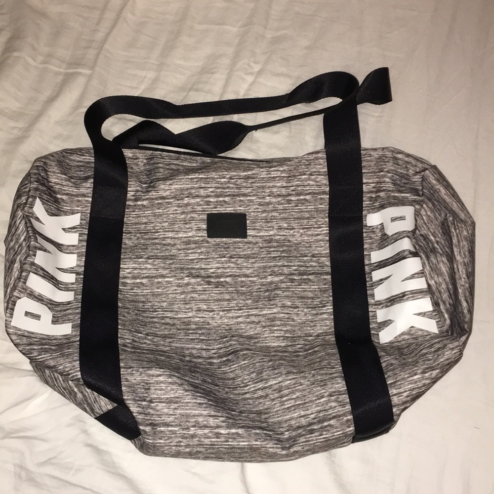 pink duffle bag